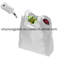 Large Capacity 190t Polyester Reusable Nylon Foldaway Shopping Tote Bag